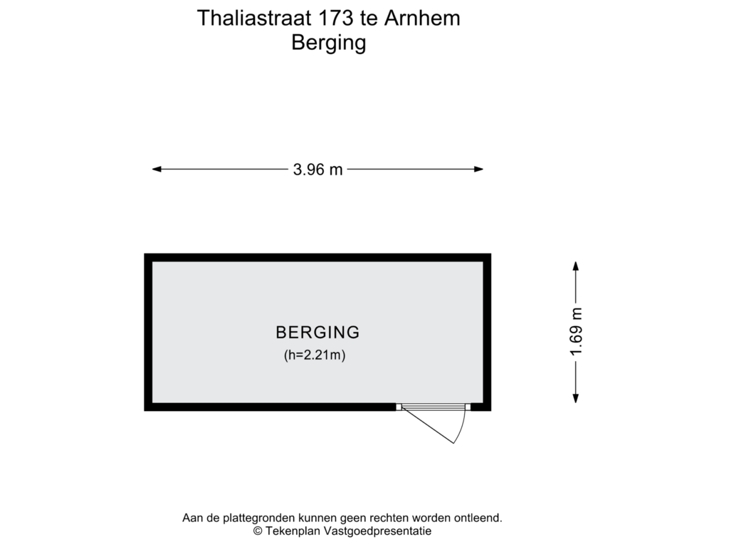 Bekijk plattegrond van Berging van Thaliastraat 173