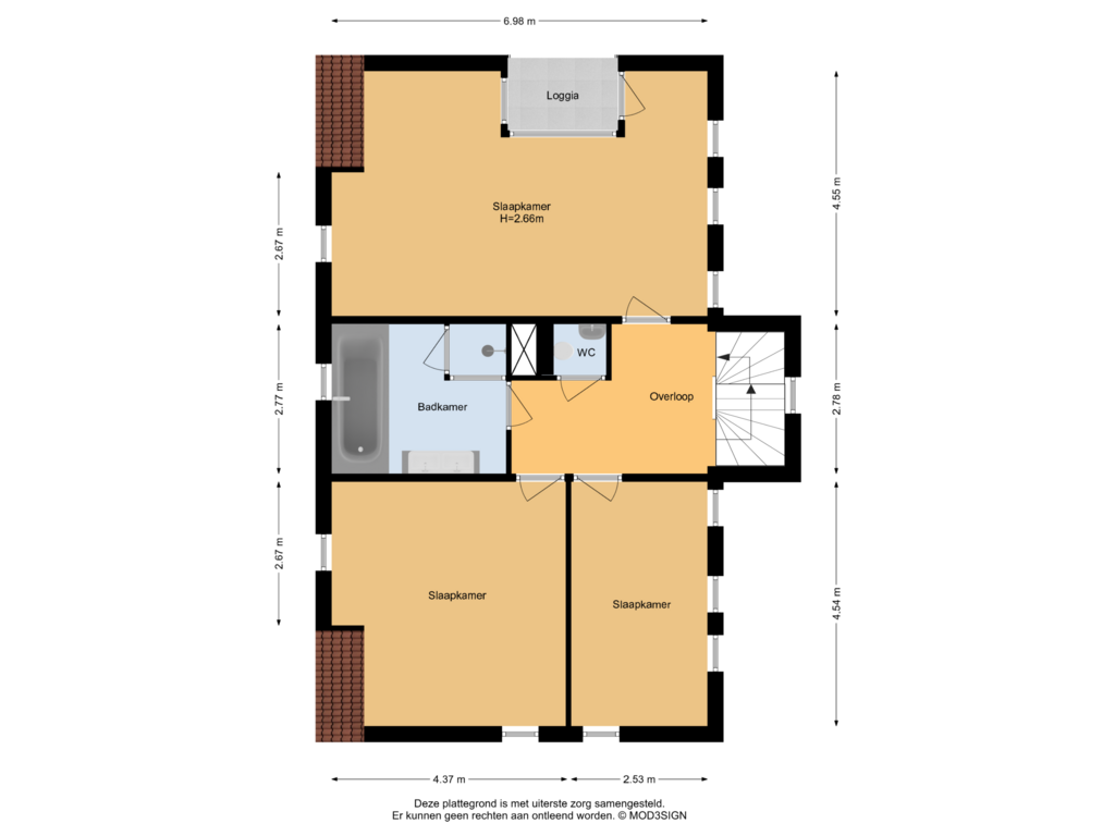 View floorplan of 1e Verdieping of Hendrik Andriessenlaan 30