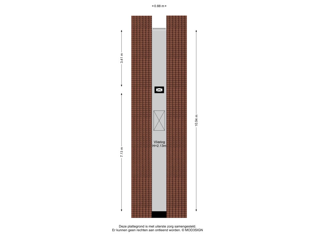 View floorplan of Vliering of Hendrik Andriessenlaan 30