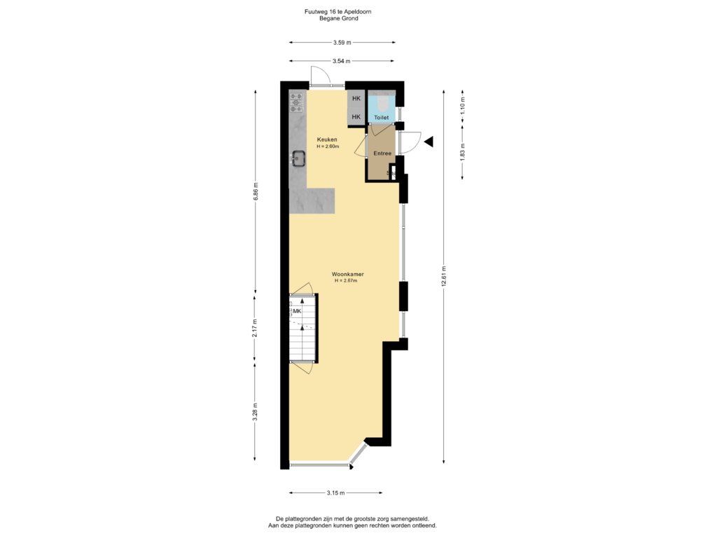 Bekijk plattegrond van Begane Grond van Fuutweg 16