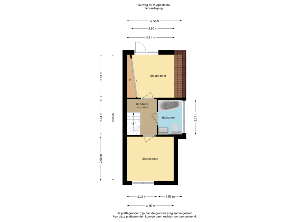 Bekijk plattegrond van 1e Verdieping van Fuutweg 16