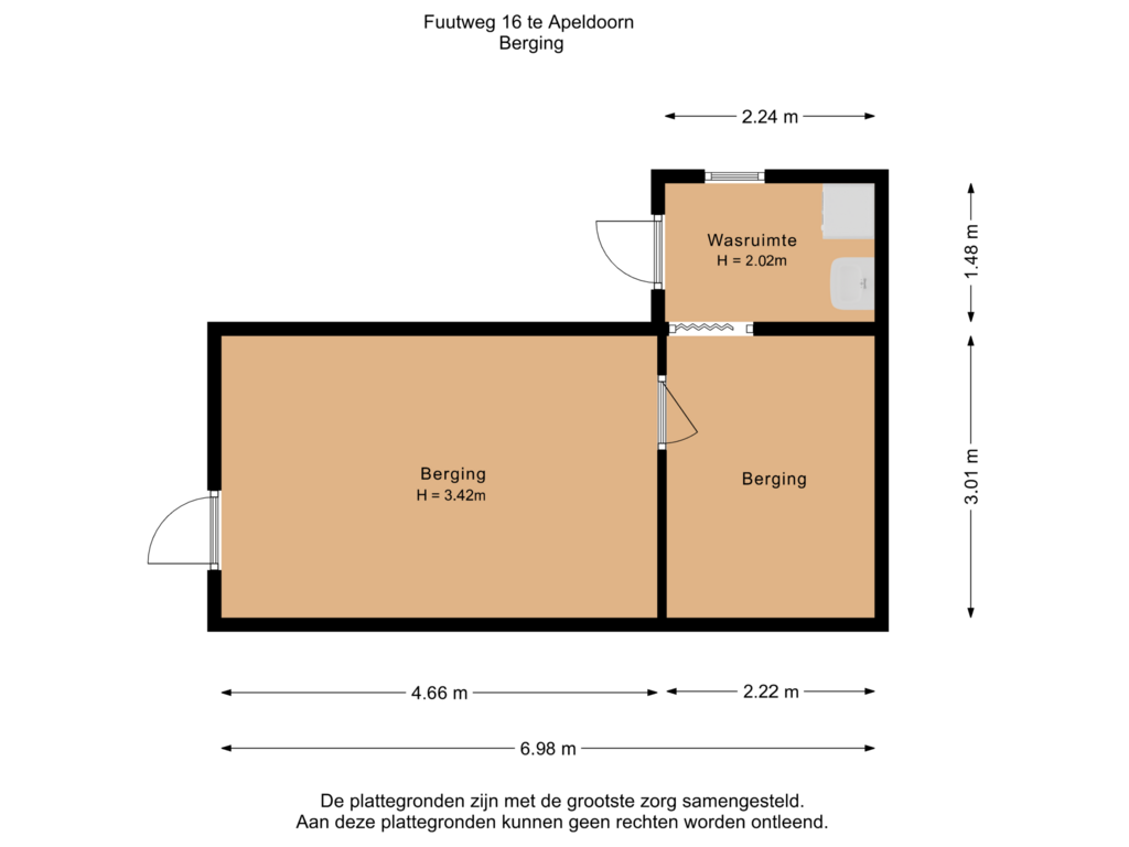 Bekijk plattegrond van Berging van Fuutweg 16