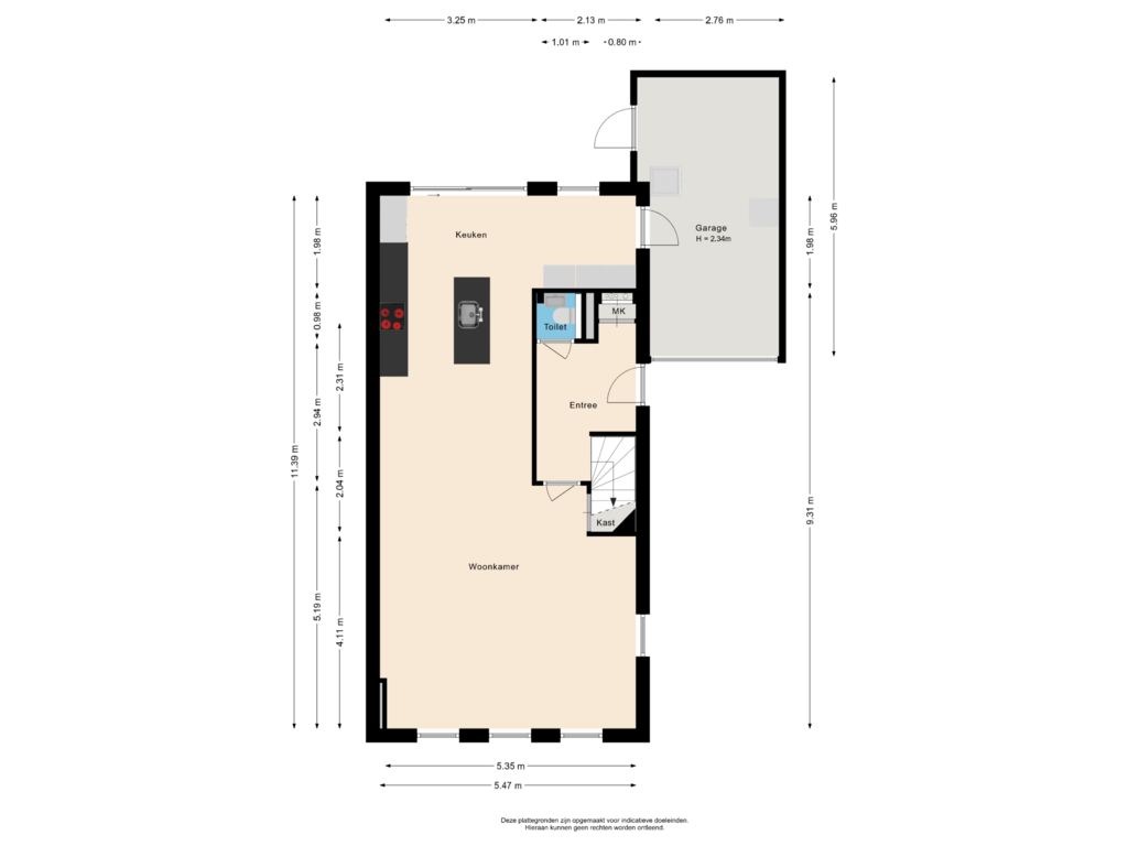 Bekijk plattegrond van Begane grond van Toon Hermanslaan 31