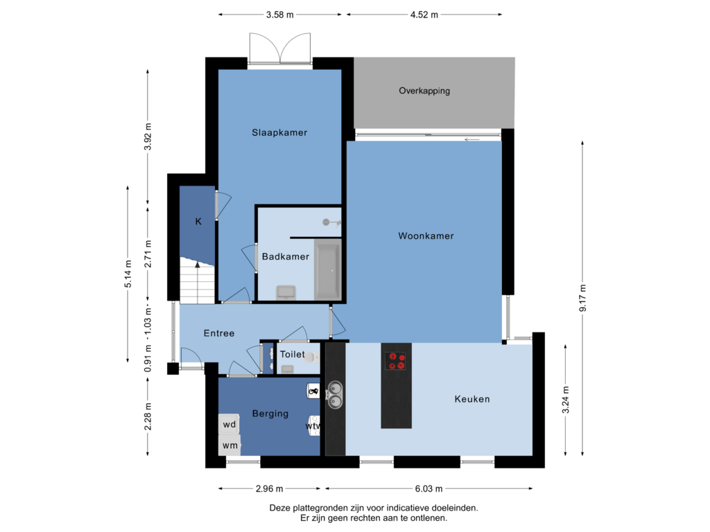 View floorplan of Begane Grond of Dorpsstraat 75