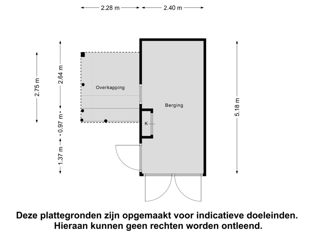 Bekijk plattegrond van Berging van Badstraat 1