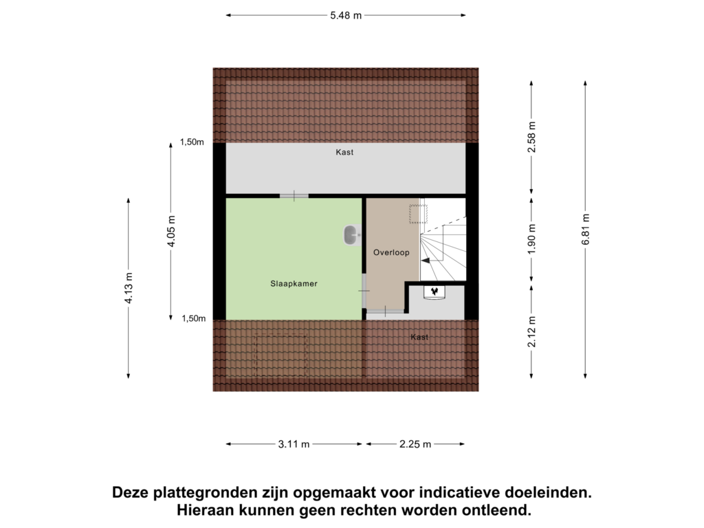 View floorplan of Tweede Verdieping of Korhoender 75