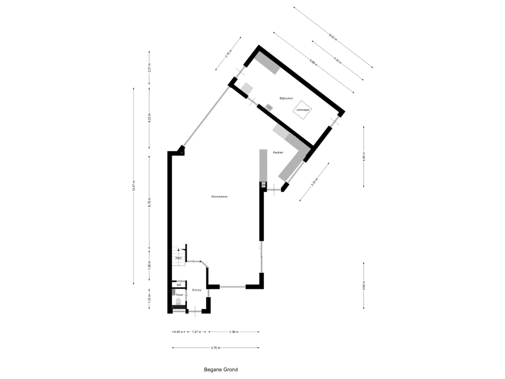 Bekijk plattegrond van Begane Grond van J van Hasseltstraat 13