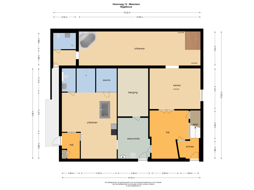 Bekijk plattegrond van Bijgebouw van Herenweg 12