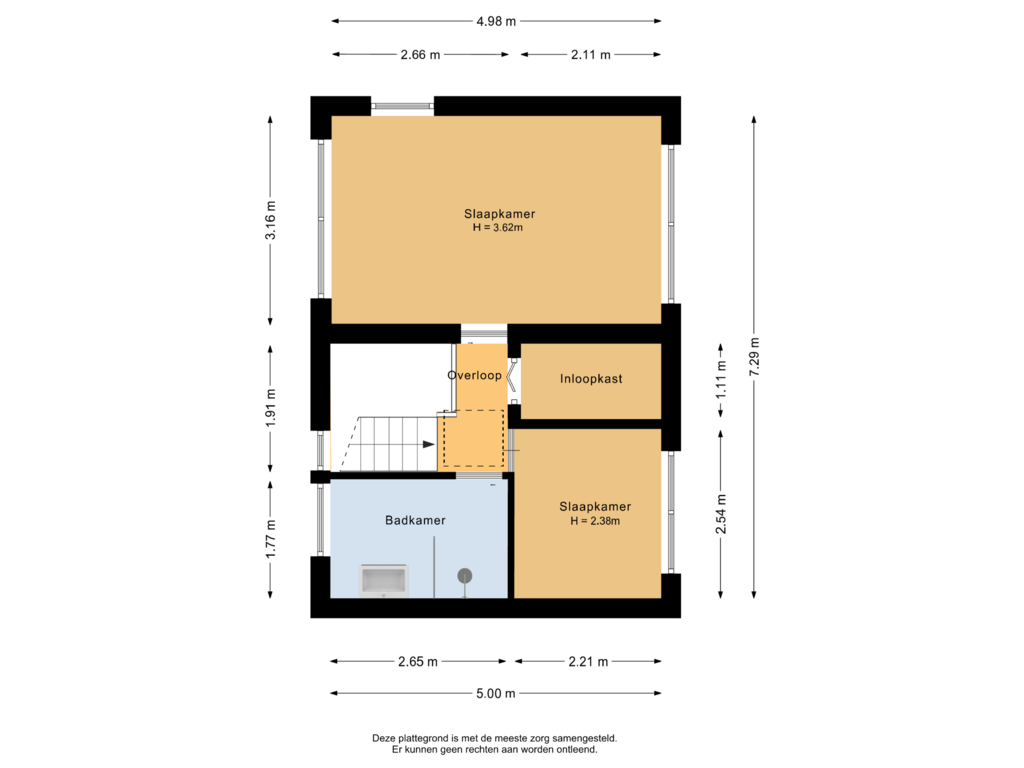 Bekijk plattegrond van Eerste verdieping van Wilhelminastraat 17