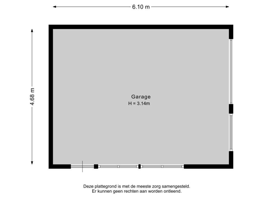 Bekijk plattegrond van Garage van Wilhelminastraat 17