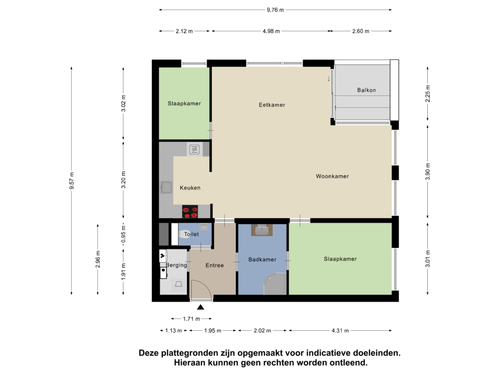 View floorplan of Appartement of Prins Hendrikkade 57