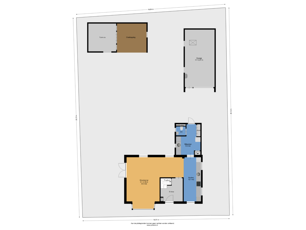 Bekijk plattegrond van Begane Grond Met Kavel van Berkenstraat 18