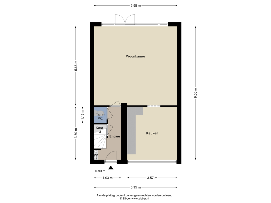 Bekijk plattegrond van Begane grond van Prinses Margrietstraat 30