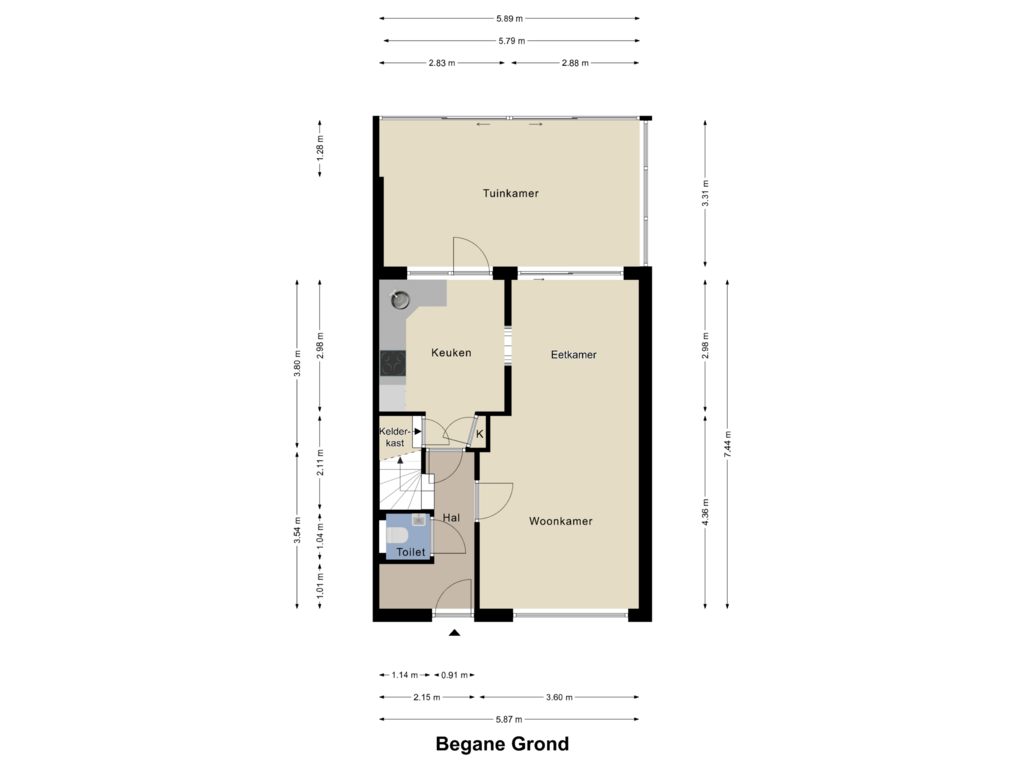 Bekijk plattegrond van Begane Grond van Schout Offermanstraat 22