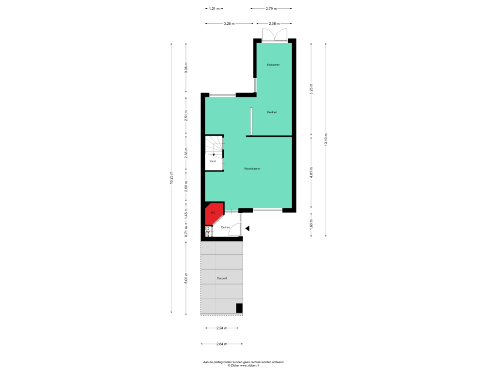 View floorplan of Begane grond of Granietstraat 63