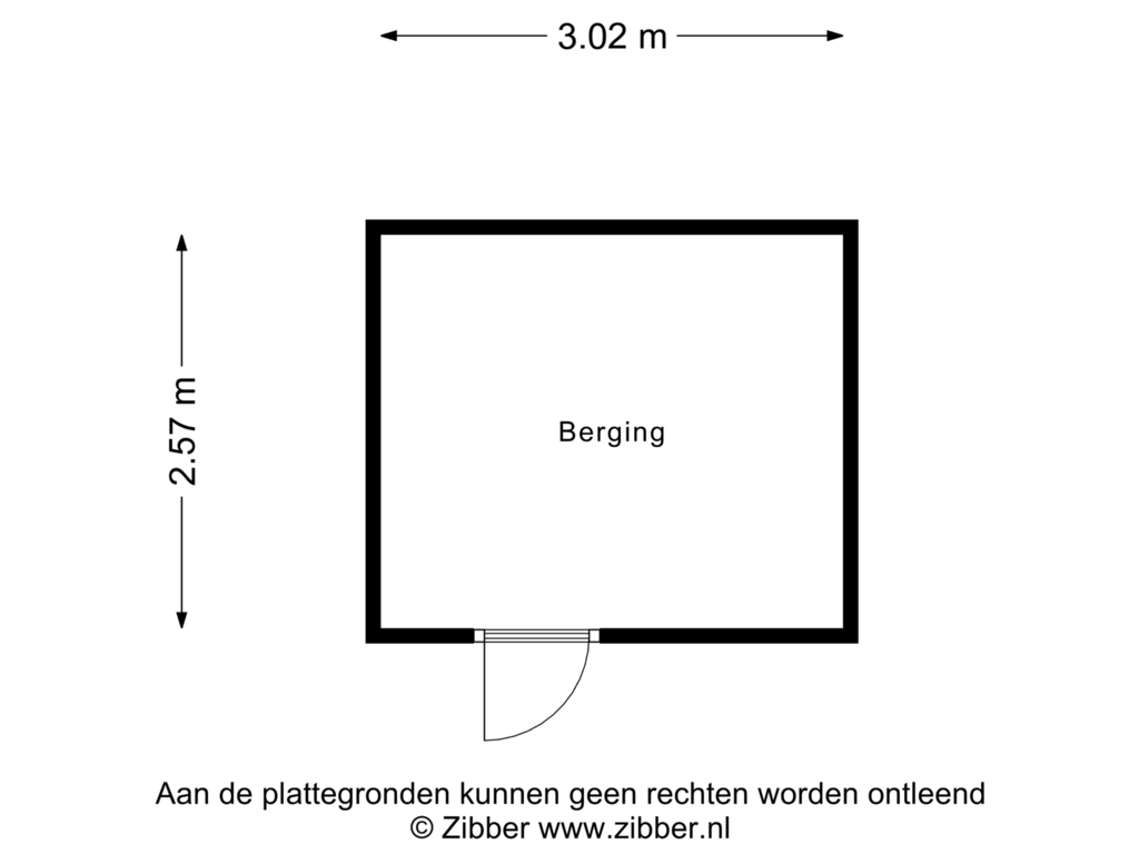 View floorplan of Berging of Granietstraat 63