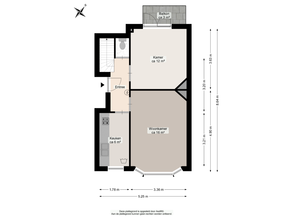 Bekijk plattegrond van Eerste verdieping van K. de Vriezestraat 33