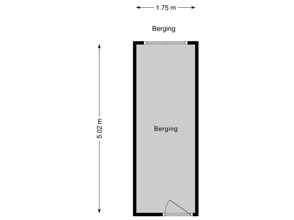 View floorplan of Berging of Sirtemastraat 16