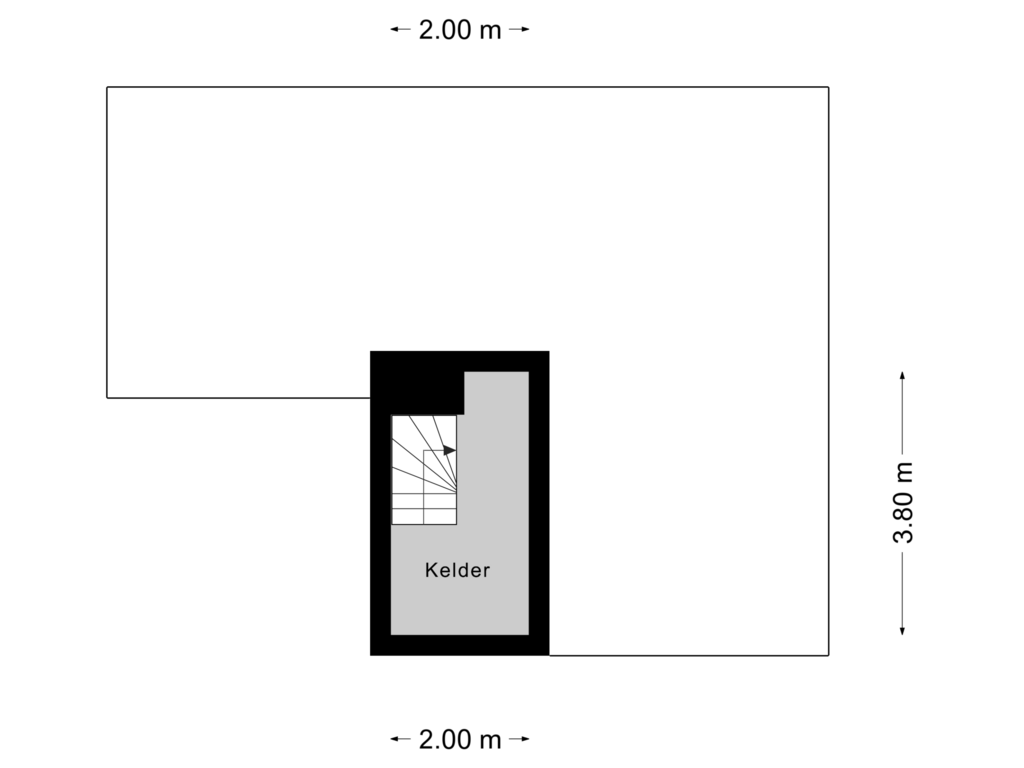 Bekijk plattegrond van Souterrain van Sint Dyonisiusweg 8