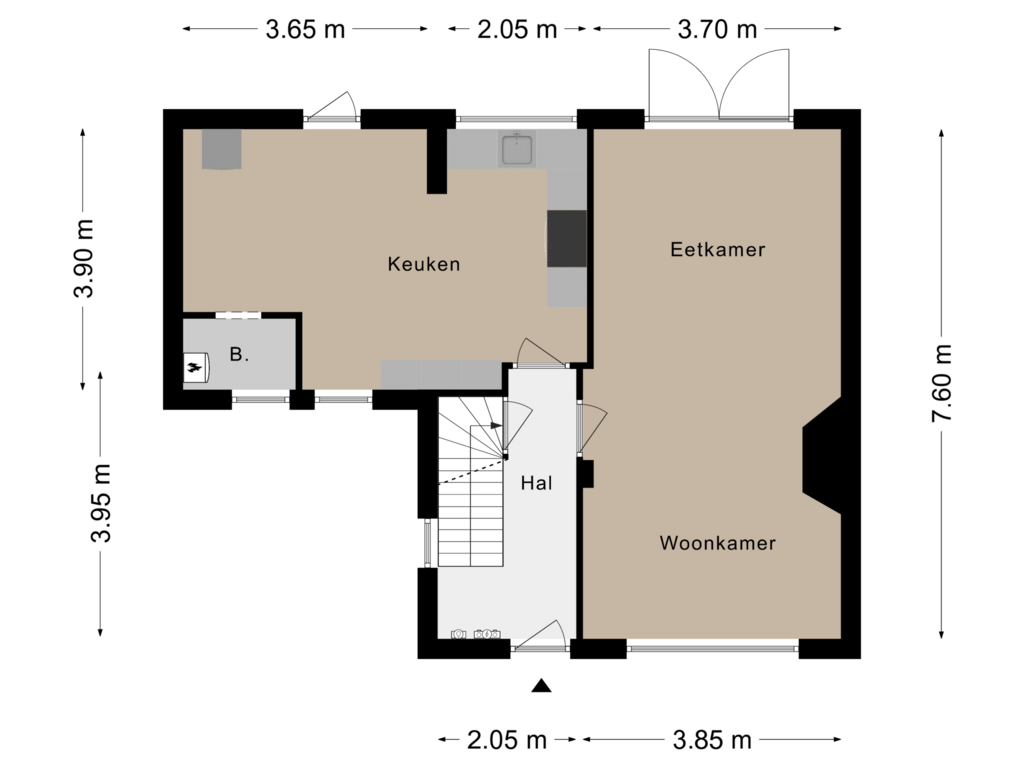 Bekijk plattegrond van Begane grond van Sint Dyonisiusweg 8