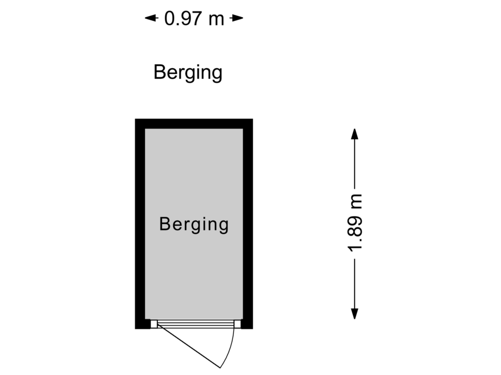 Bekijk plattegrond van Berging van Gevers Deynootweg 59-B