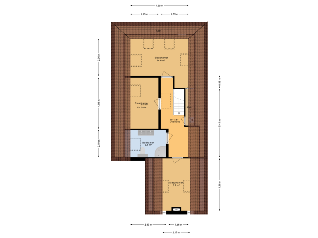 View floorplan of 1e Verdieping of Reinous Reed 10