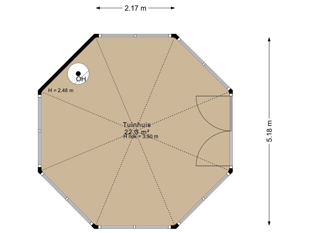 View floorplan of Tuinhuis of Reinous Reed 10