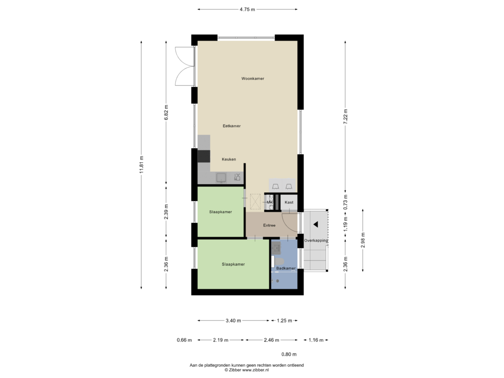 View floorplan of Begane Grond of Foarwei 21-44