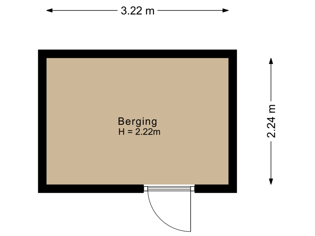 Bekijk plattegrond van Berging van J.D. Zocherstraat 21