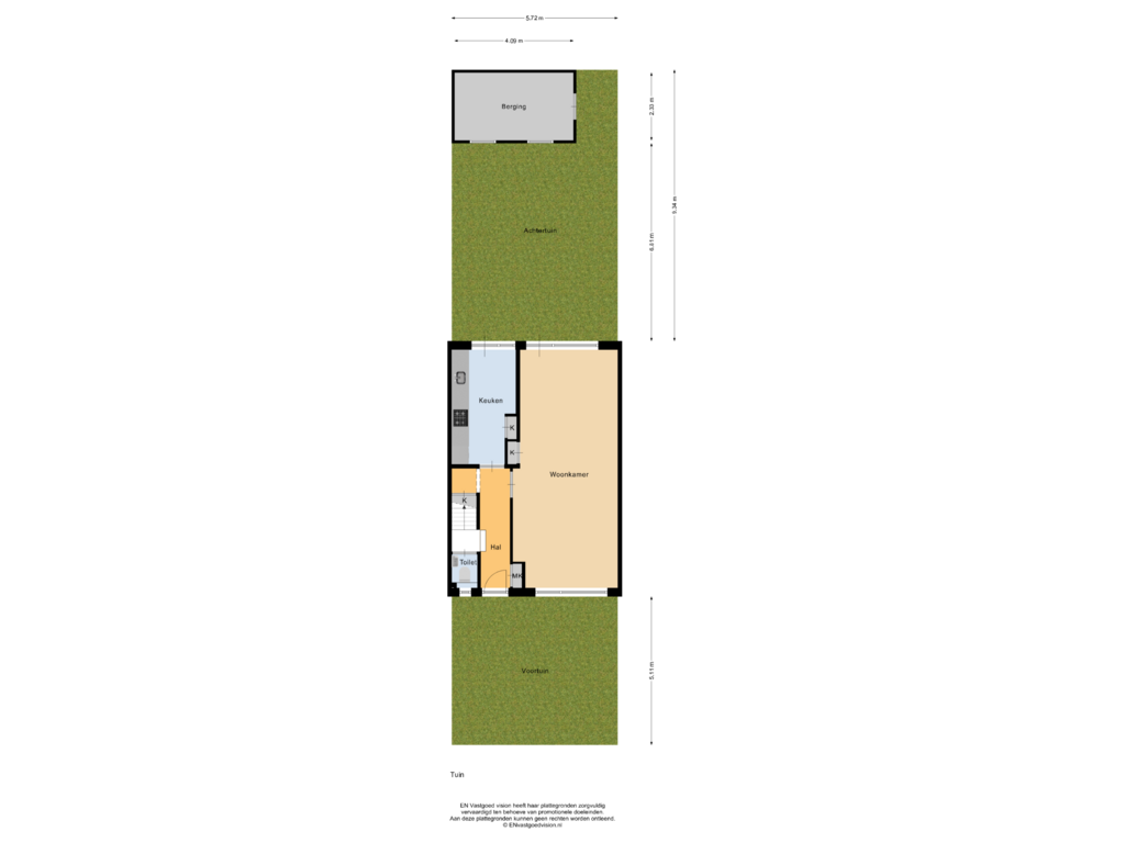 Bekijk plattegrond van Tuin van Hendrik Schaarstraat 35