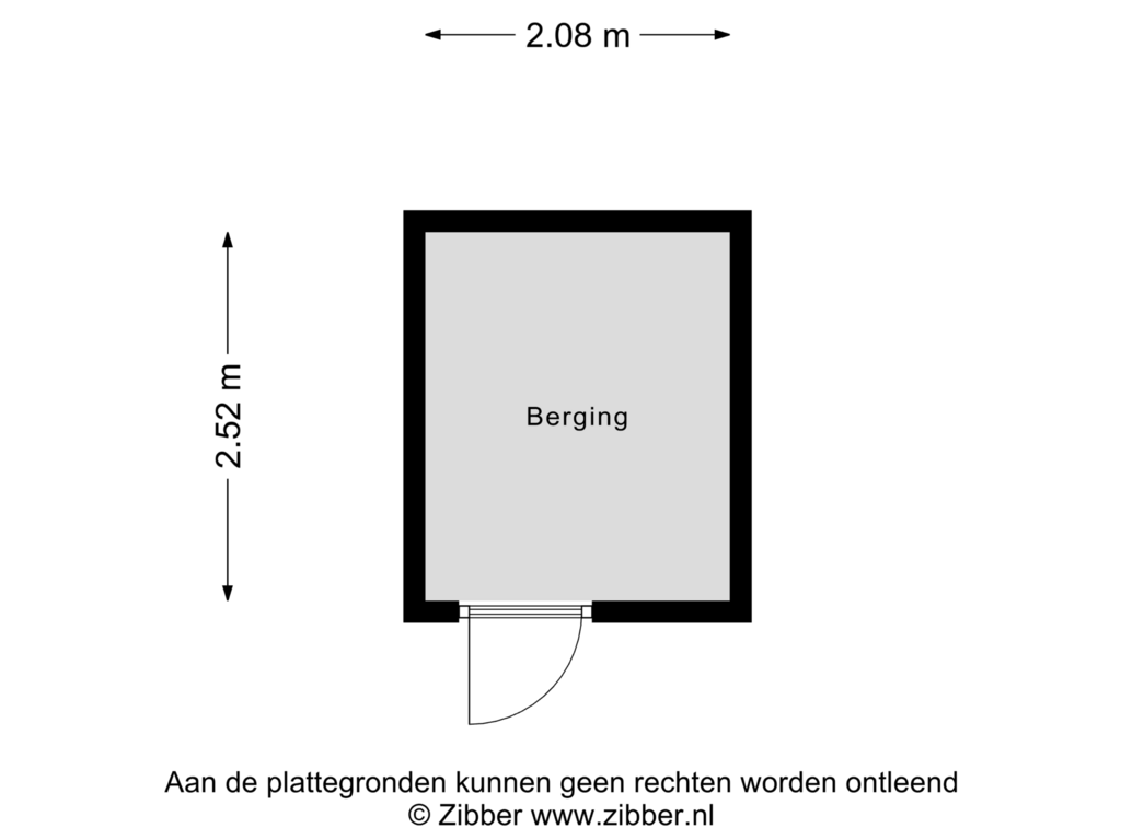 Bekijk plattegrond van Berging van Burgemeester Aalberslaan 72-B