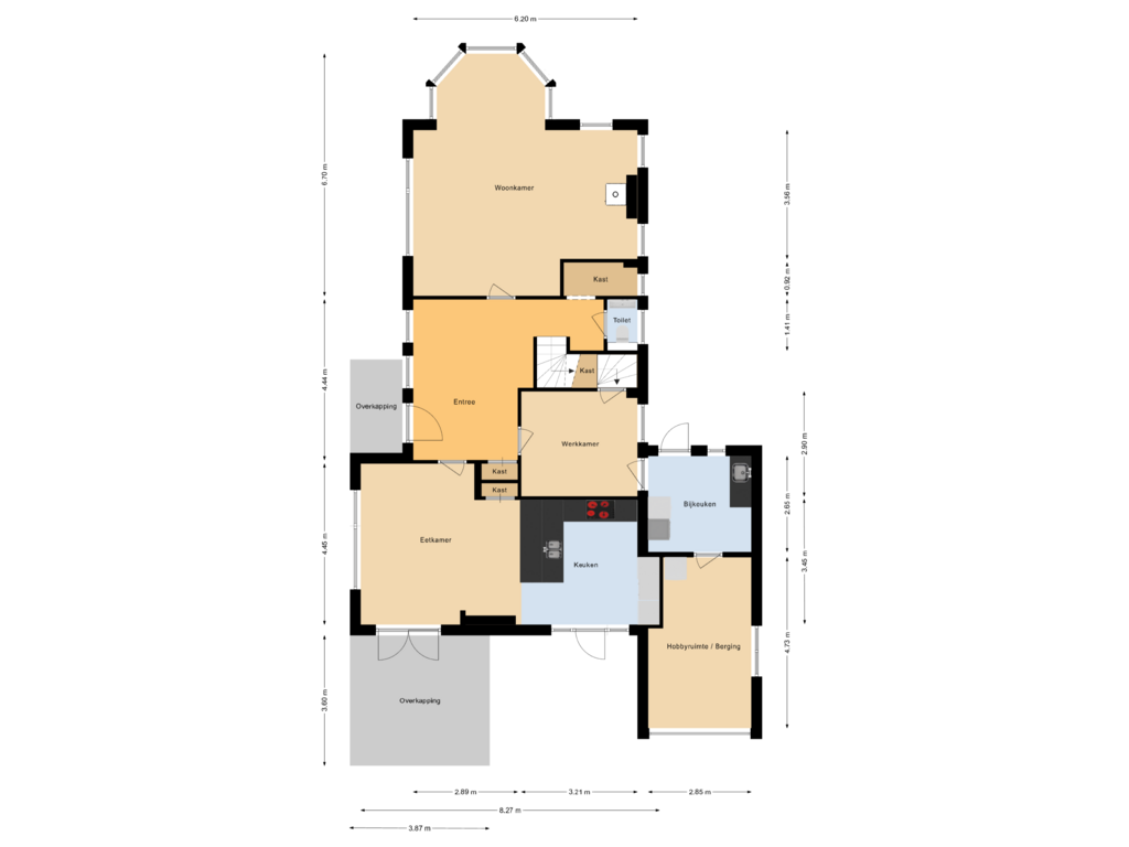 View floorplan of Begane grond of Generaal Van Swietenlaan 8