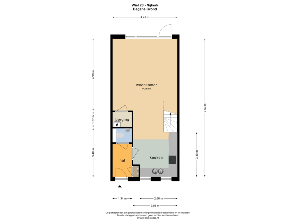 Bekijk plattegrond van BEGANE GROND van Wiel 20