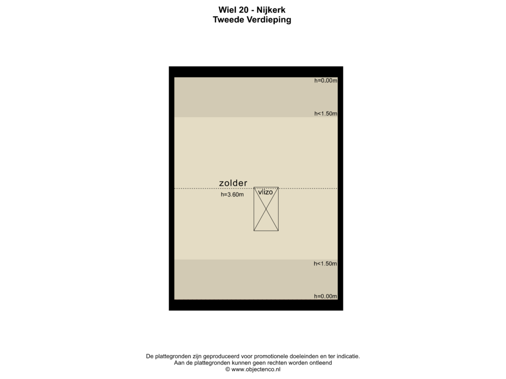 Bekijk plattegrond van TWEEDE VERDIEPING van Wiel 20