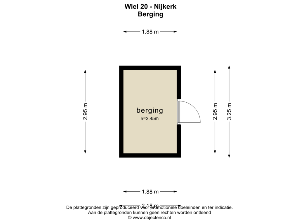 Bekijk plattegrond van BERGING van Wiel 20