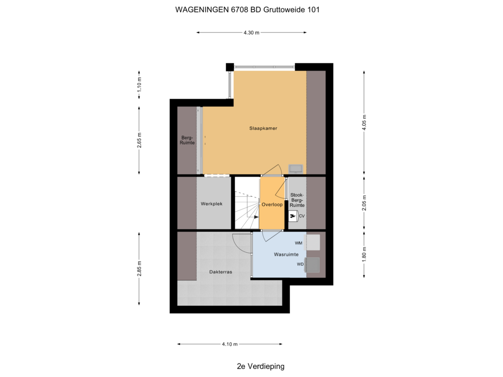 Bekijk plattegrond van 2e Verdieping van Gruttoweide 101