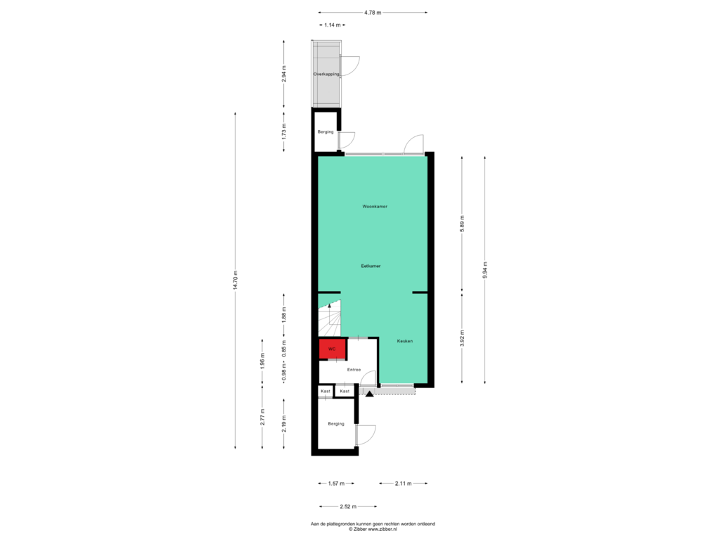 Bekijk plattegrond van Begane Grond van Staringstraat 222