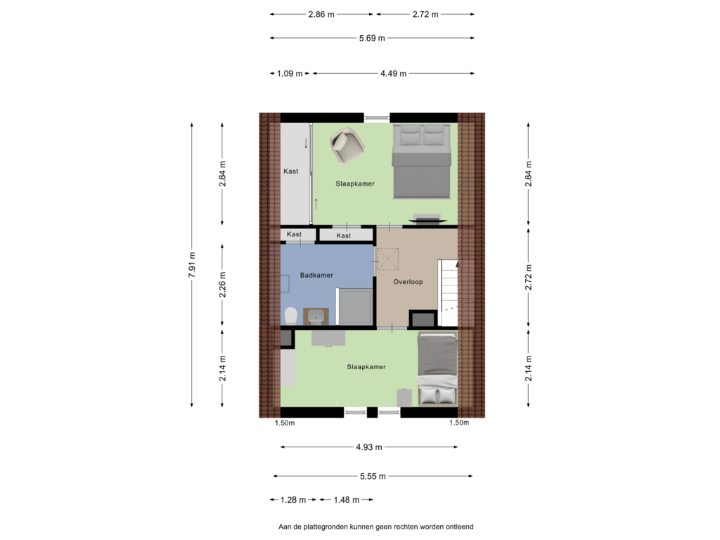 Bekijk plattegrond van Eerste verdieping van Schuttershofstraat 4