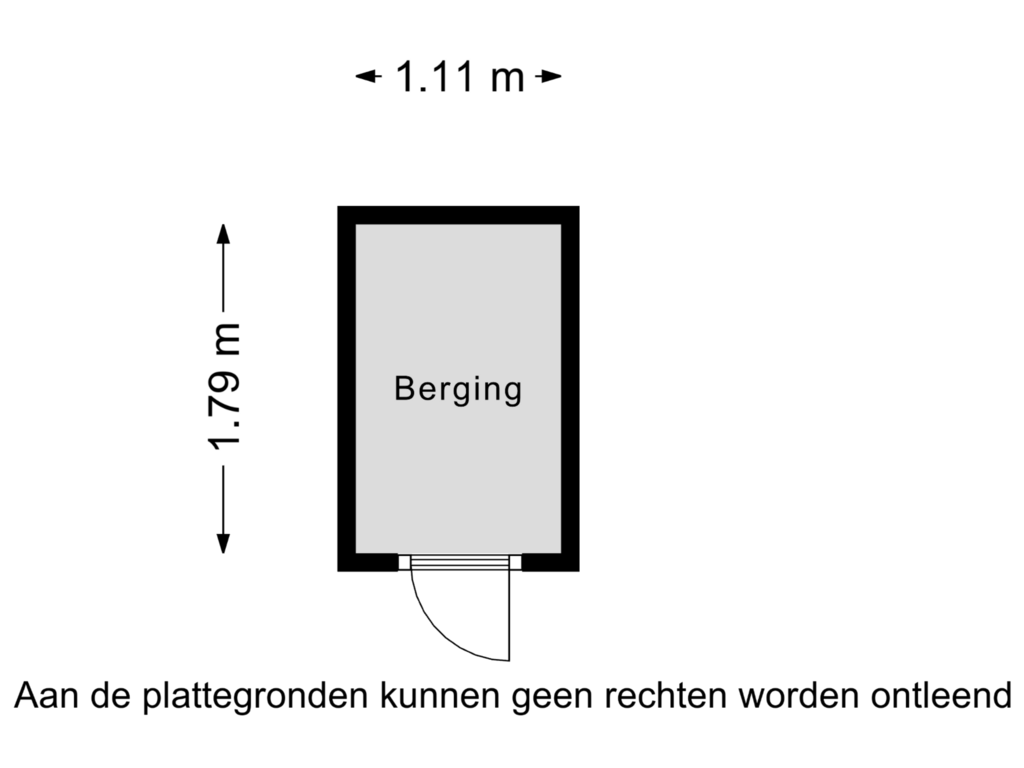 Bekijk plattegrond van Berging van Schuttershofstraat 4