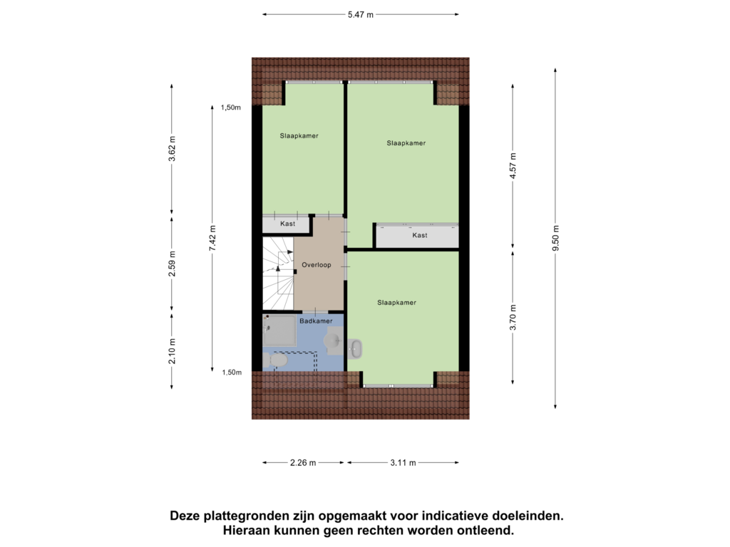 View floorplan of Eerste Verdieping of Hopmande 7