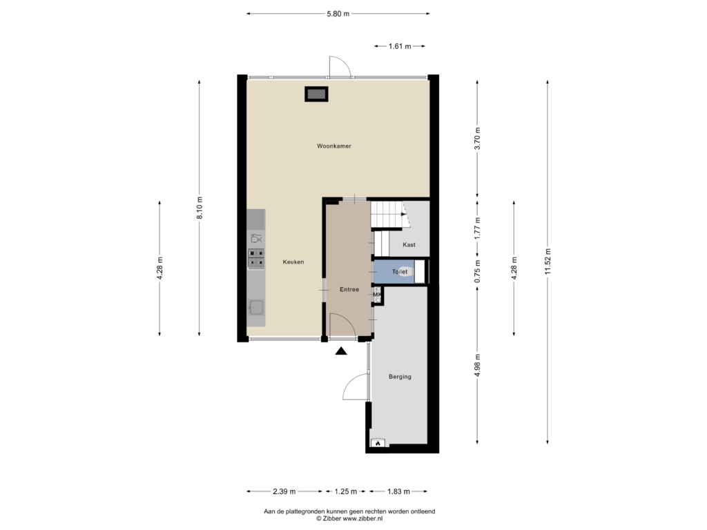 Bekijk plattegrond van Begane Grond van Holtlaan 239