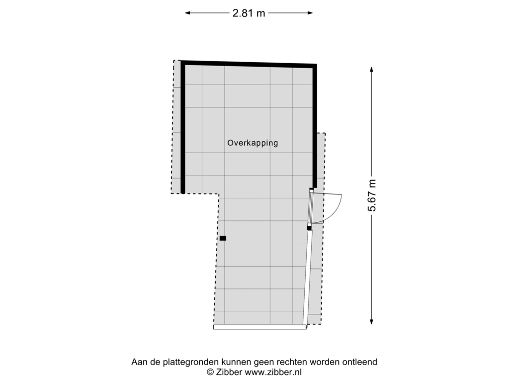 Bekijk plattegrond van Overkapping van Holtlaan 239