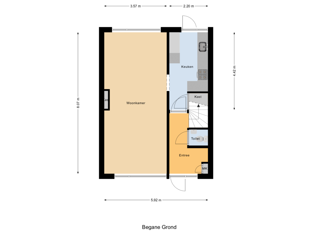 Bekijk plattegrond van Begane Grond van Pastoor Kuijpersstraat 24