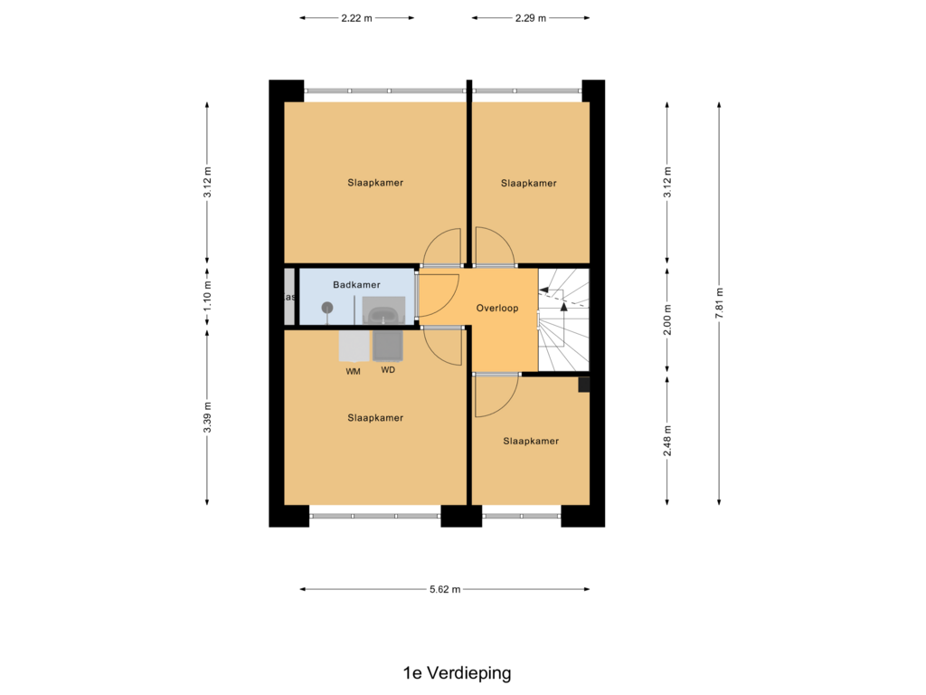 Bekijk plattegrond van 1e Verdieping van Pastoor Kuijpersstraat 24