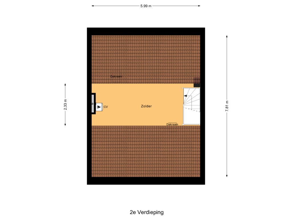 Bekijk plattegrond van 2e Verdieping van Pastoor Kuijpersstraat 24