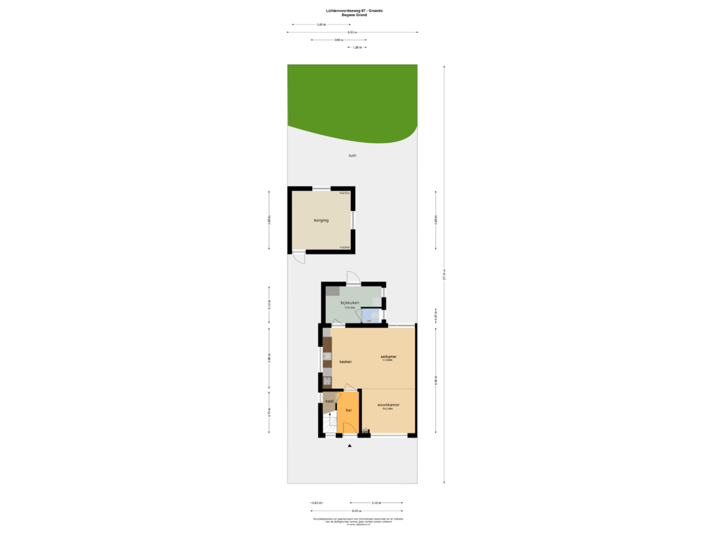 View floorplan of PERCEEL of Lichtenvoordseweg 67