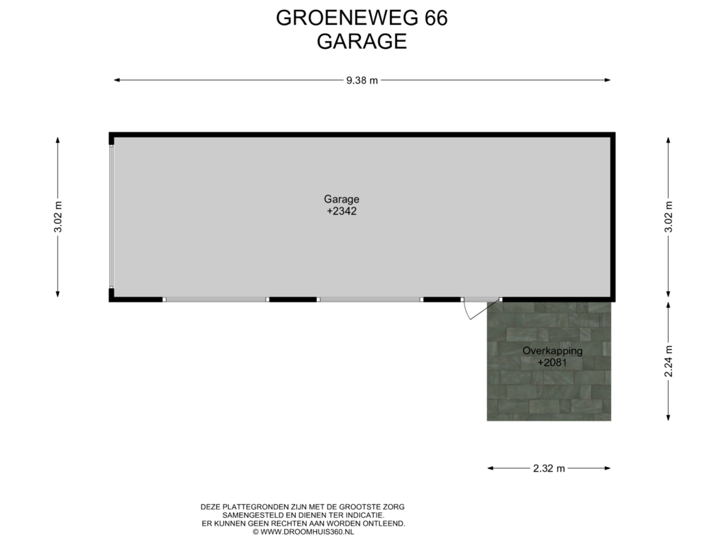 Bekijk plattegrond van Garage van Groeneweg 66