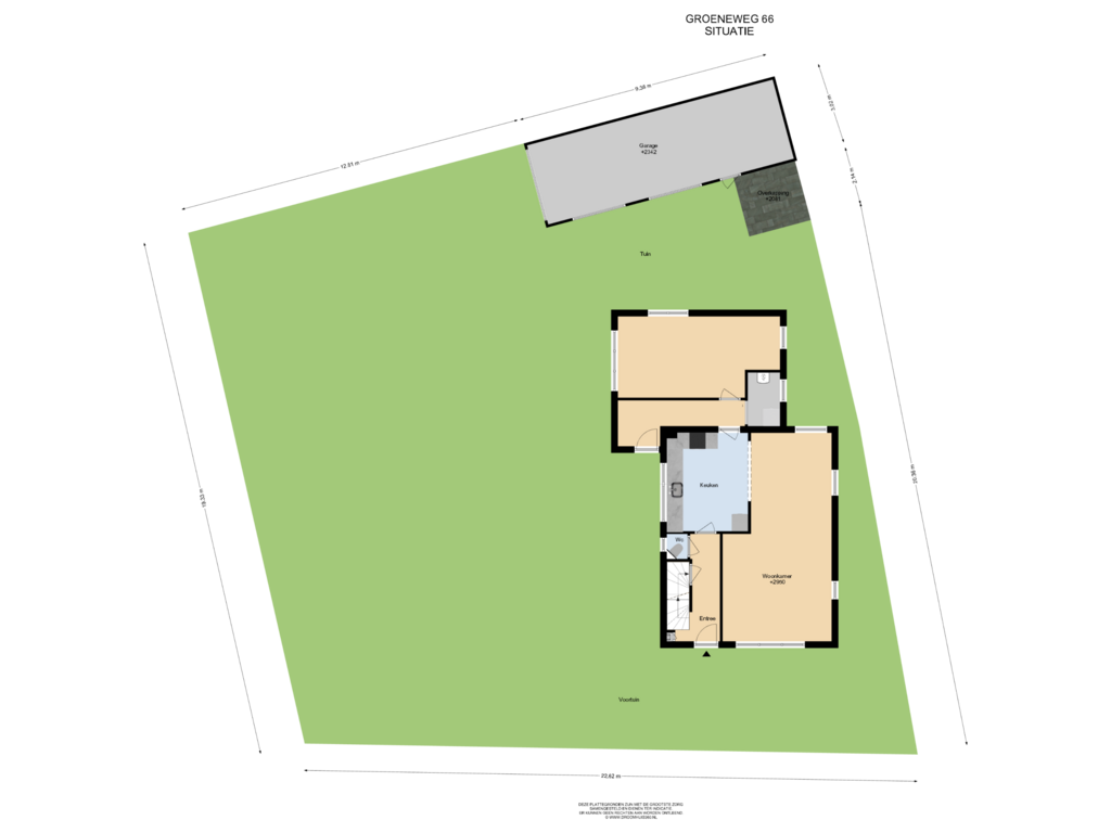 Bekijk plattegrond van Situatie van Groeneweg 66