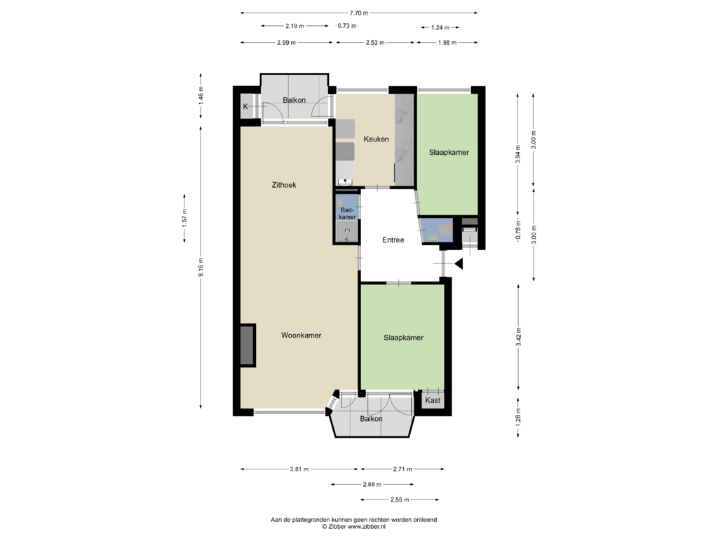 View floorplan of Appartement of Prinses Marijkelaan 20-1