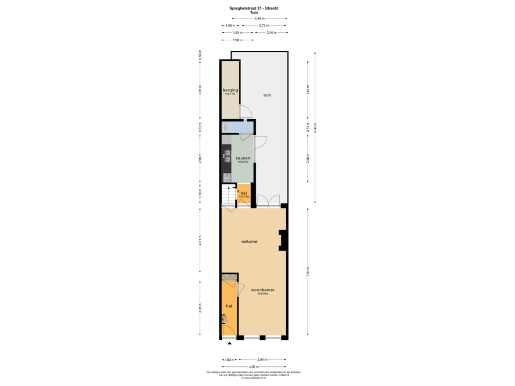 Bekijk plattegrond van TUIN van Spieghelstraat 37